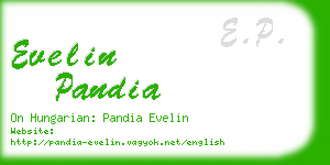 evelin pandia business card